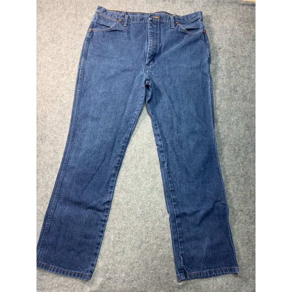 Wrangler George Strait Cowboy Cut Jeans Mens 40x32 Blue Mid Rise Tapered Leg